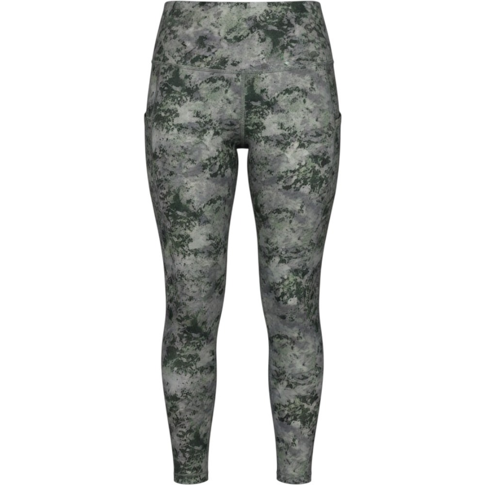 Vogo Athletica Leggings Women Medium Green Camo High Waist Pockets Yoga Gym